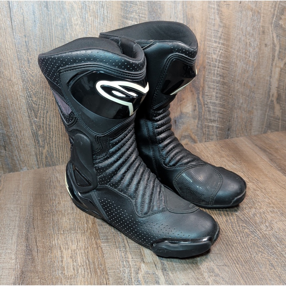 Alpinestars Men's SMX-6 V2 Vented Motorcycle Boots Black Size EU 45 US 10.5